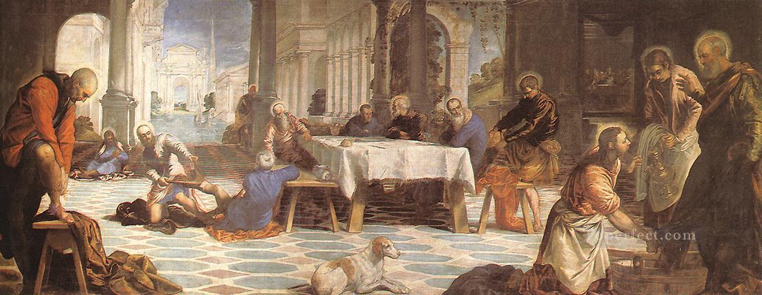 Cristo lavando los pies de sus discípulos Tintoretto del Renacimiento italiano Pintura al óleo